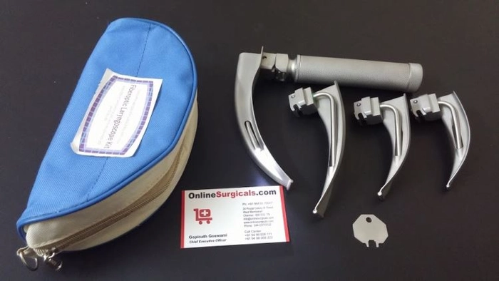 Fibre-optic laryngoscope kit, adult